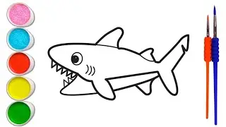 Shark Drawing for Kids | Painting and Coloring for Kids & Toddlers | Easy Drawing #babyshark #shark