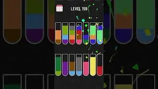 Water colour sort puzzle Level 159 #level159 #watercolorsortgame #watercolorsort #coloursortpuzzel,
