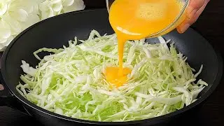 Cabbage with eggs is better than pizza! A simple and delicious cabbage recipe!