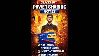 Power Sharing Notes 🥵 | Class 10 sst | Class 10 Civics chapter 1 question answer #shorts