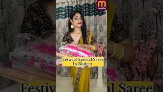 💚 Meesho Sawan & Teej Special Saree with Stiched Blouse Rs 320/- #meesho #sawan #sareehaul
