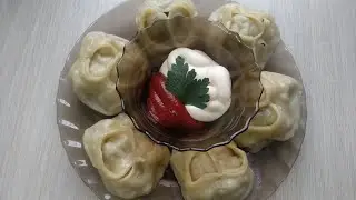 Манты из рубленного мяса🍖 с тыквой🍽️
