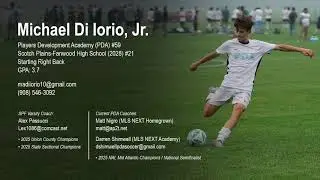 Michael Di Iorio Soccer (2028) PDA / Scotch Plains-Fanwood