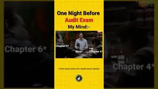 CA Audit Exam Chaos | Brain vs Chapters | One Night Before Exam Fun