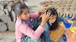 Deep Cleaning Long Hair | Traditional Scalp Care Ritual