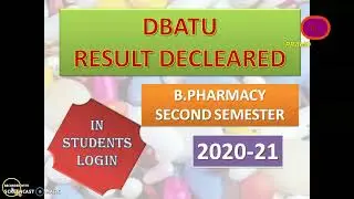 DBATU: B.PHARMACY SEMESTER SECOND RESULT