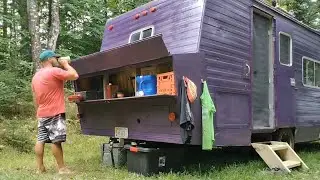 Adding an Outdoor Kitchen to the back of an old motorhome - 1977 Chevy camper RenoVation