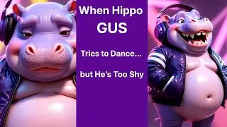 Hippo GUS Gets Shy on the Dance Floor 😳 | Funny 3D Animation