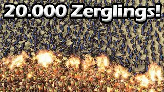 20.000 Zerglings Versus 200 Firebats! SC2