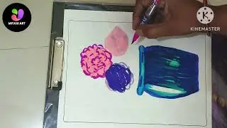 Fuldani Sketchpen Art Ideas | Beautiful Drawing With Sketch Pen | FlowerVase easy with Doms