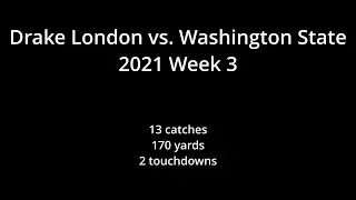 Drake London Highlights - All targets vs. Washington State (2021 Week 3)