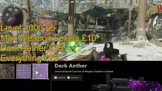 BLACK OPS COLD WAR  ( Max lvl 1000/Dark Aether/MAX GUN LEVELS) NO FREE LOBBIES