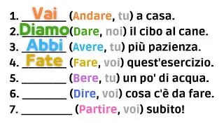 Italian how to use imperative | Simple examples | Improve conversation | Learn italian free lessons