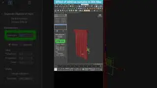 Animating Curtains with Wind Effects in 3ds Max #shorts #3dsmax #curtains #wind