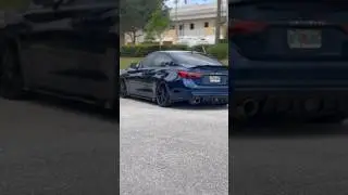 Q50 Sport с выхлопной системой Ark Grip Catback и 3-дюймовыми полноразмерными даунпайпами Ams Hig...