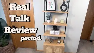 Maximize Space: Halitaa Ladder Bookshelf Rattan Cabinet | Stylish Storage | Easy Install #amazonhome