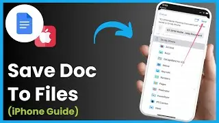 How To Save Google Docs To Files On iPhone !