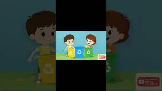 wo Kids Play and Explore with Colorful Trash Cans in Fun Animation!