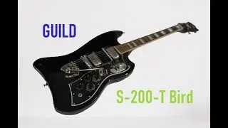 Guild S-200-T-Bird Black. guitar test. demo