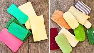 Leftover Soap Cutting ASMR 🧼 | Relaxing & Satisfying Sounds | Compilation Set. #asmr #soap #drysoap 