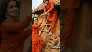 Rekha & Amitabh Building a Beautiful Hut House | Village Lifestyle Vlog 🏡✨ #trending #shorts