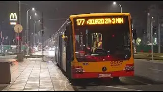 Poland, Warsaw, bus 177 night ride from Os. Górczewska to Hala Wola