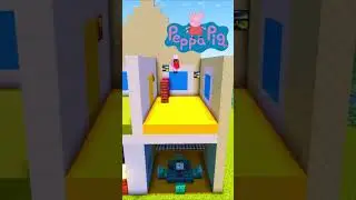 Build Peppa Pig House 🐷 #peppapig #minecraft #minecraftshorts #minecraftbuilding