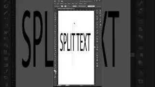 Simple but Creative Split Text Effect in Adobe Illustrator #shorts #adobeillustrator