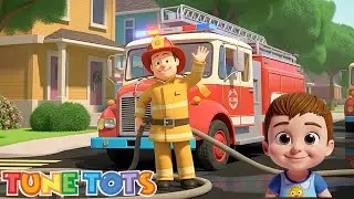 Wheels on the Firetruck 🚨 Firefighter Rescue Mission & Kids Vehicles Song!
