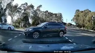 Black Subaru forces right of way | Dashcam Video | Stop car crash