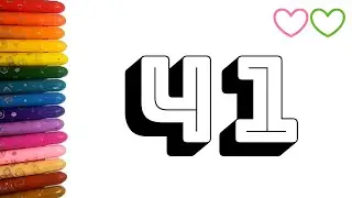 Numberblocks, How to write number 41, How to draw numbers, 123456789, Love Drawing, Numbers Song