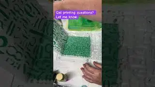 Gel printing with stencils.