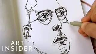 Artist Makes Drawings With One Line