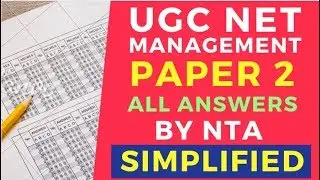Answer Key UGC NET Management June 2019 Examination