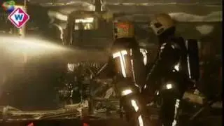 Grote brand gemeentewerken Bergambacht (RTV West)