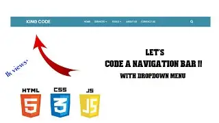 Let's code A Navigation bar with dropdown menu ! !