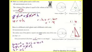 GCSE Edexcel Ноябрь 2022 1H q24 (Математика: экзаменационный вариант прошлых лет, уровень выше ср...