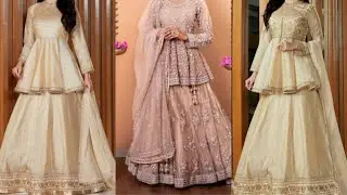Eid Special Designer Lahenga With Peplum Kurti /Net ka designer lahenge ki  Cutting and Stitching