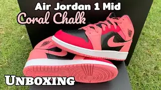 UNBOXING Air Jordan 1 Mid GS Coral Chalk