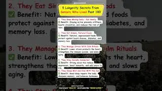 5 Longevity Secrets From Seniors Who Lived Past 100 | Live Longer & Healthier