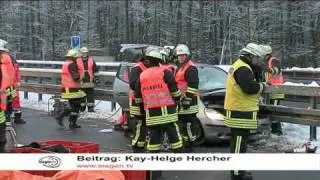 Verkehrsunfall auf A4 - 38-J&auml;hriger schwerverletzt