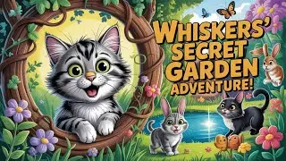 Whiskers the Curious Cat Discovers a Magical Secret Garden Adventure! 🐱🌸 | Kids Bedtime Story