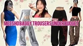 Meesho finds Korean baggy trousers under budget|| dress for party wear😍🛍️