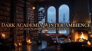🔥❄️ An Evening by the Fire 🔥❄️ Calm Piano & Fireplace Ambience with Fire Crackle 🔥❄️