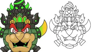 How To Draw Castle Bowser - Super Mario Wonder | Art for Kids Drawing