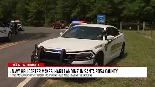 LIVE: 2 hospitalized after Navy helicopter 'hard landing' in Santa Rosa County