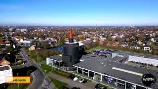 Flying around at the city Waregem on a beautifull tuesday afternoon.