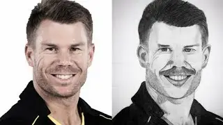 Portrait of David Warner 🔥|| five senses art