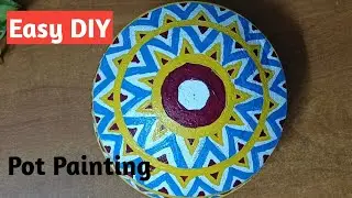 Pot Painting | Eco Friendly Pot Painting | Biryani Pot Painting Idea | Pottery Art | 🎨