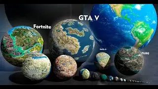 Video Game Map Size Comparison  Planet Version